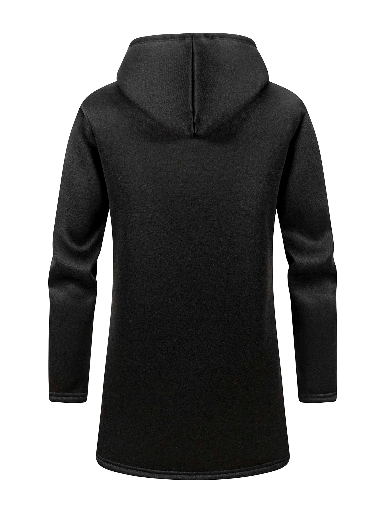 Herr Lång Vinterjacka med Fleece – Varm Vindskyddande Hoodie med Dragkedja, 4 Färger, Storlek S–XXXL