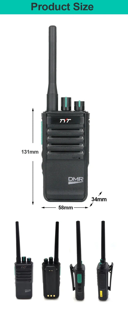 TYT MD-795 DMR Digital Walkie Talkie UHF 400-470MHz 4W/1W 64 Channels Voice Encryption Two Way Radio Long Range