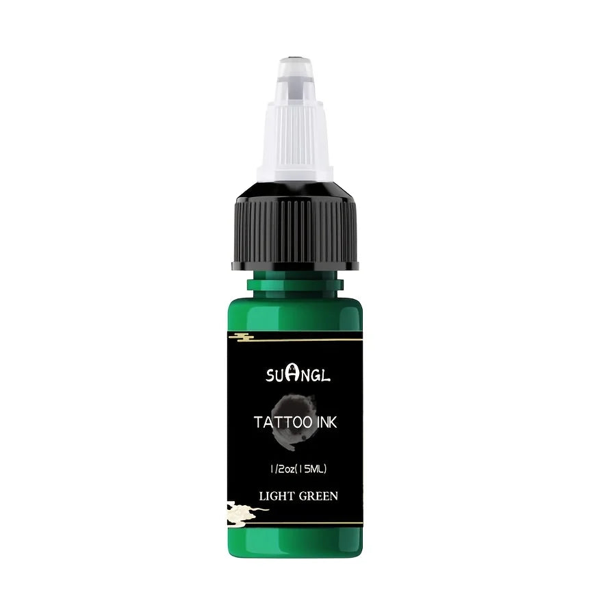 14-Color Tattoo Ink Set - 0.5oz Professional Pigments for Vibrant, Long-Lasting Body Art