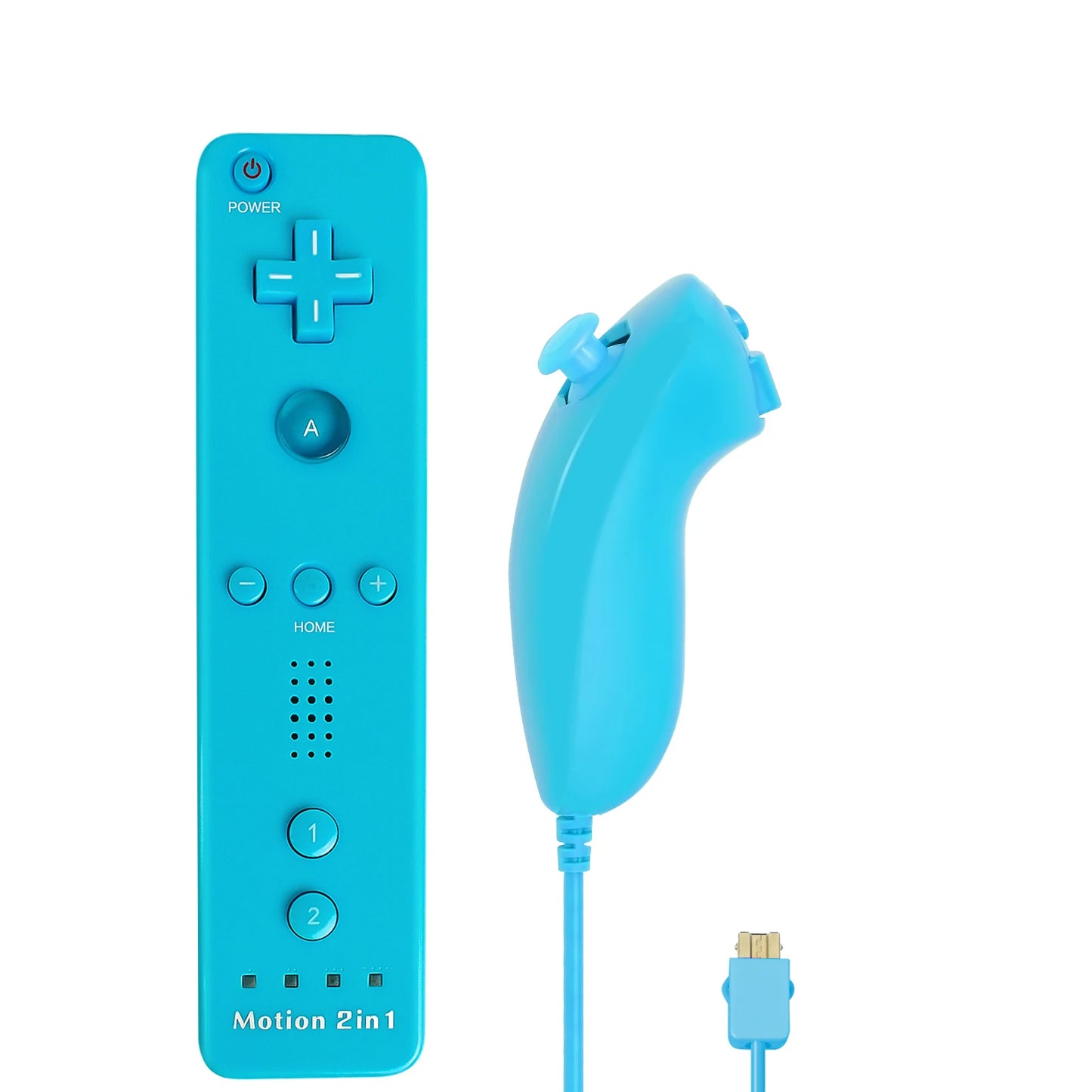 Nintendo Wii Trådlös Handkontroll 2-i-1 – Med/Utan MotionPlus, Silikonskål, Bluetooth, Wii/Wii U/Wii Mini