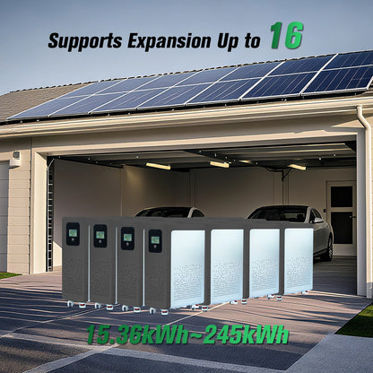 48V 300Ah LiFePO4 Lithium Battery Pack 15Kwh 100Ah 120Ah 200Ah 400Ah Built-in 200A BMS 6000+ Cycle For Solar System PL EU Stock