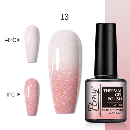 Color Changing Gel Nail Polish, Temperature-Sensitive, 7ml, Lead-Free, No Fragrance, Nail Art Manicure Gel Polish For Salon Use