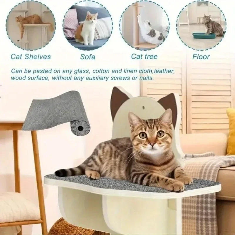 Självhäftande klösmatta för katt 40 × 300 cm – klippbart soffskydd i 7 färger