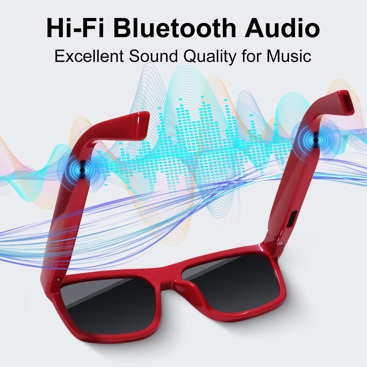 Intelligent AI Sunglasses HD with 800W Pixel Shooting and Camera for Recording Bluetooth Music Calling Outdoor Sports Shooting