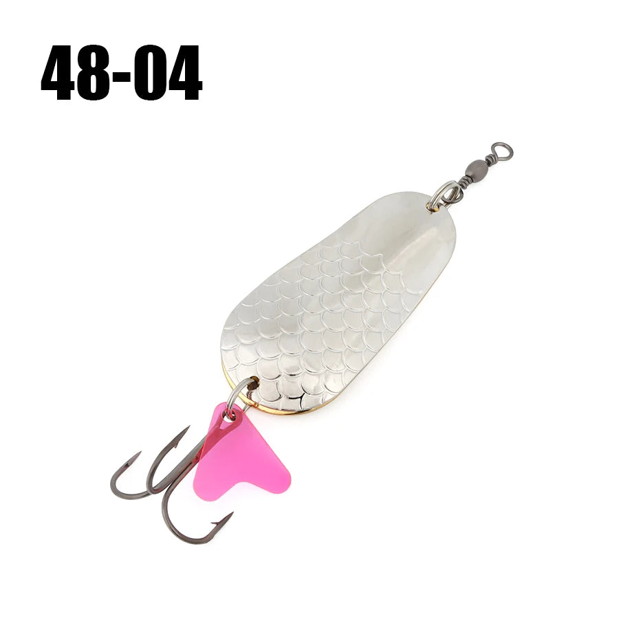 W.P.E Fishing Lure JIG Double Artificial Bait 8 Grams With Connector Three-anchor hook Metal sequins For fishing