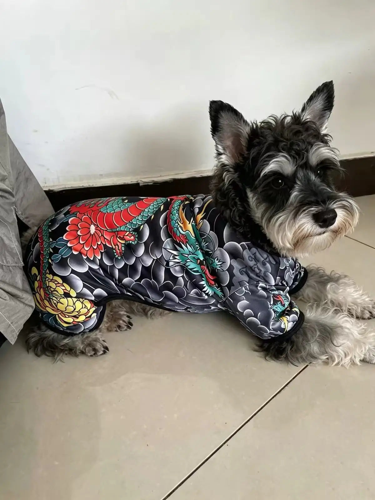 Streetwear Pet Tattoo Suit 4-Way Stretch Full Body Clothes S-10XL Comfortable Dog Cat Costume for Small to Large Pets