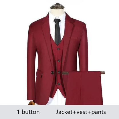 High Quality Men Suits For Wedding 2 Pieces 3 Sets Blazers Stretch Elegant Formal Jackets Vest Pants Full 2025 Tailored Costume