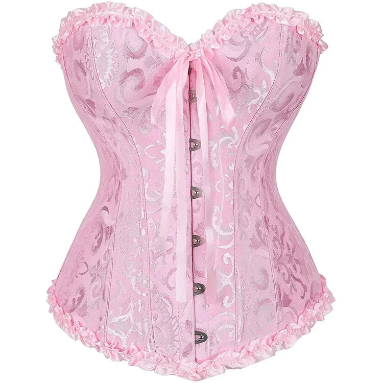 Sexig gotisk korsett shapewear dam steampunk snörning midjeträning