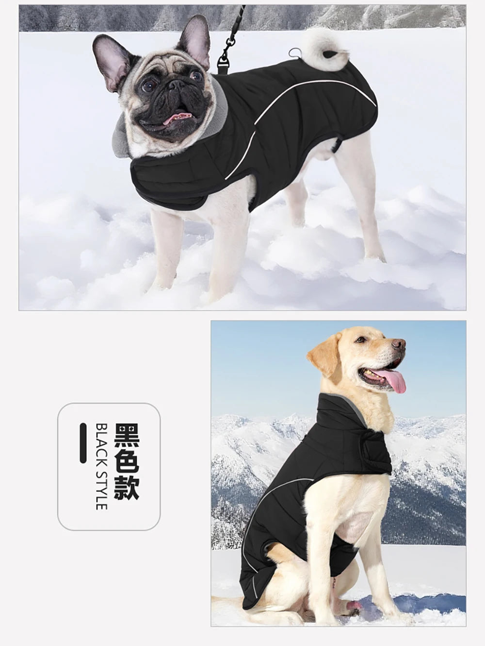 New Dog Winter Jacket Waterproof Reflective Pet Coat Outdoor Vest  Warm Cotton Dogs Clothing for Large Middle Dogs Clothes
