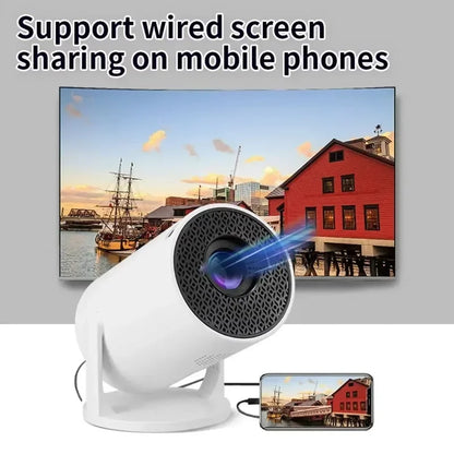 2026 New Mini HY300 Projector Android 13 4K Supported Native 1080P WiFi Bluetooth Home & Outdoor Movie Projector For Bedroom