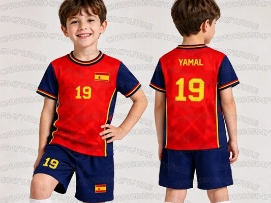 Fotbollströja och shorts set för barn och fans