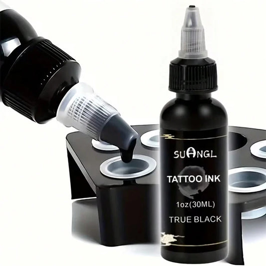 SUANGL Professionellt Tatueringsbläck – Hög Mättnadsgrad Vattentätt Permanent Pigment Svart & Vitt 30/60 ml 2026