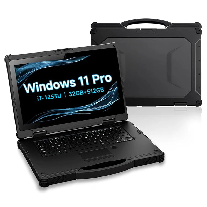 14 inch Rugged Laptop Windows 11 Pro, Heavy Duty Notebook Intel Core 32GB+256GB, WiFi 6  BT 5.1 Industurial Computer 1000 Nits
