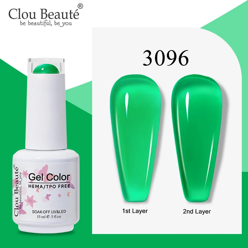 Clou Beaute Semi-transparent Jelly Color UV Gel Manicure Gel Nail Nail Supplies For Professionals Semi-permanent Varnish 15ml