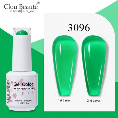 Clou Beaute Semi-transparent Jelly Color UV Gel Manicure Gel Nail Nail Supplies For Professionals Semi-permanent Varnish 15ml