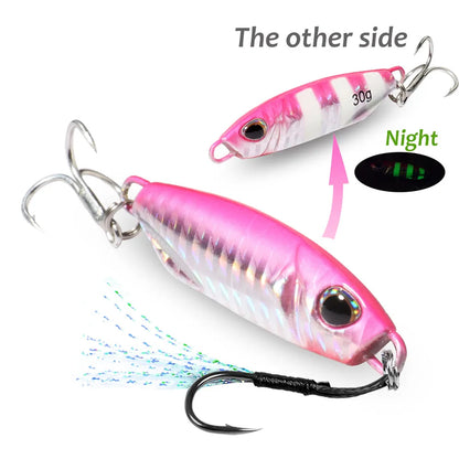 Metal Jig Fishing Lure 10g 20g 30g 40g Shore Casting Swimbait Spoon Spiner Laser LAKE Pesca Ocean Tackle Wobbler Artificial Bait