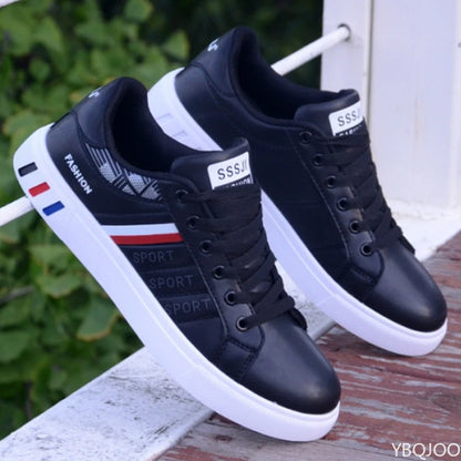 Casual board shoes för herr – platt sula och mångsidigt utseende