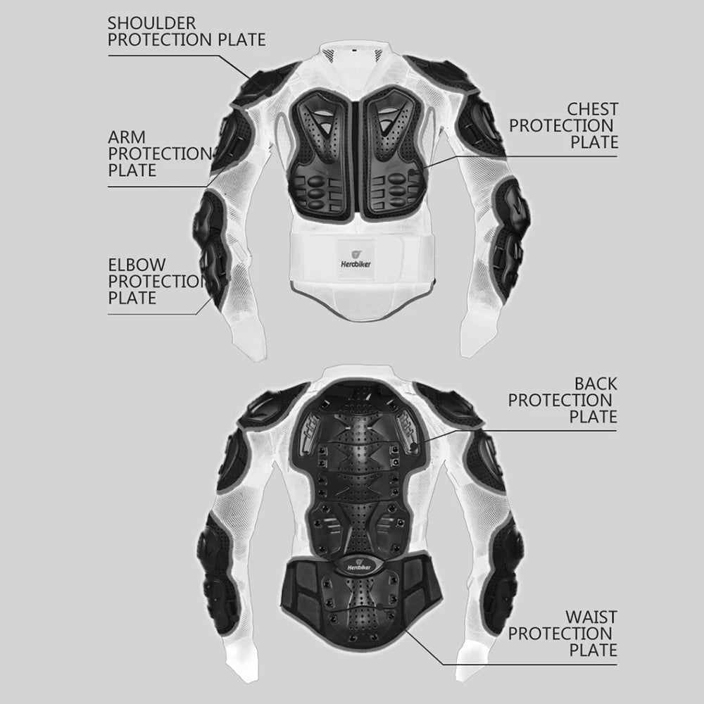 Motorcycle Armor Anti-Fall Wear-Resistant Motorbike Body Armor Jackets Motocross Riding Equipment Back Chest Protector S-5XL