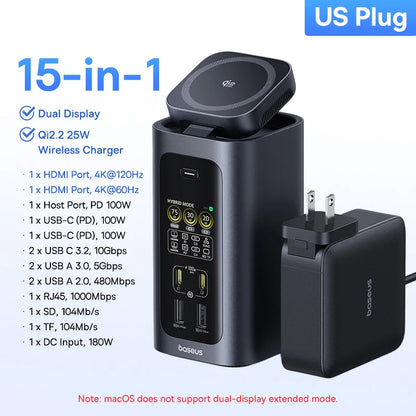 Baseus Spacemate RD1 Pro USB-C-docka – 11/12/15-i-1