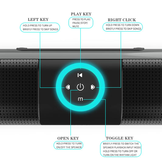 Trådlöst Bluetooth-soundbar-högtalarsystem