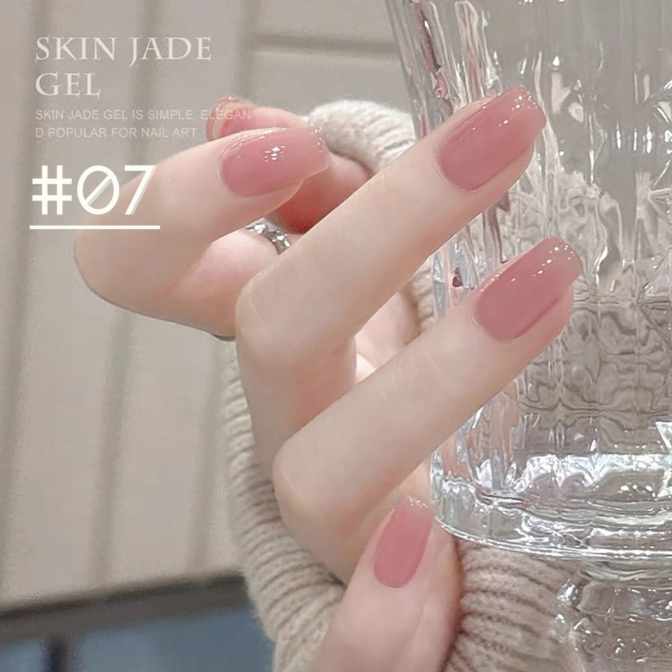 1-24pcs WS Jelly Jade Nude Pink Gel Nail Polish Natural Pink Translucent Color LED UV Gel Soak Off For Home Salon Nail Art DIY