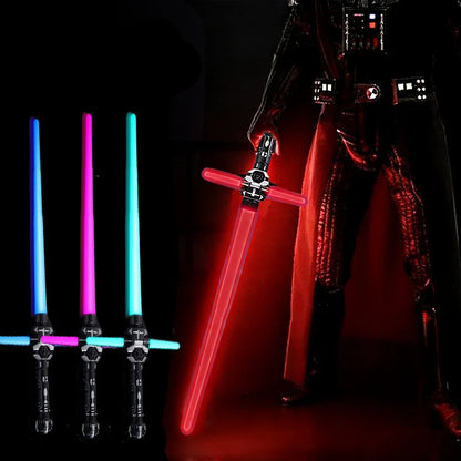 Lightsaber 2 In 1 RGB Adjustable Light Saber Toys Children Double Switch Sword Toys For Boys Luminous Gifts light saber