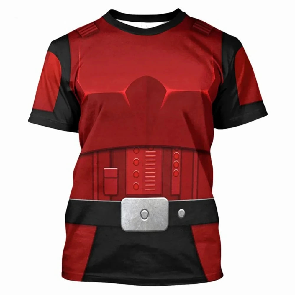 Fashion Men's T-Shirts Darth Vader Cosplay Summer 3D Printed Short Sleeve Street Casual Comfortable Quick-Drying Men's Clothing
