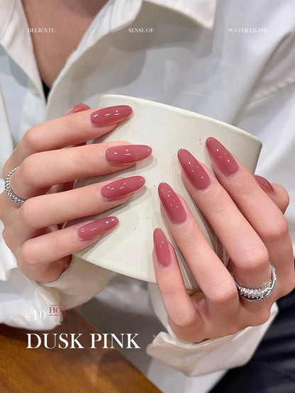 1-24pcs WS Jelly Jade Nude Pink Gel Nail Polish Natural Pink Translucent Color LED UV Gel Soak Off For Home Salon Nail Art DIY