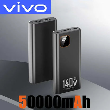 VIVO 140W 500000mAh Ultra Capacity Power Bank Super Fast Charging Portable Battery Charger For IPhone Samsung 2026 New