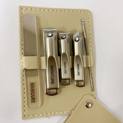 10/5/1pcs Professional Manicure And Pedicure Kit  Includes Nail Clipper Nail File And Ear Pick Portable Storage Case Tool