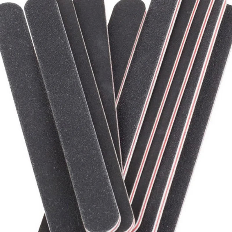 10Pcs Nail Files Sanding 100/180 Round Grit Buffer Block Pedicure  Manicure Buffing Polish Beauty Tools Professional Nail Files