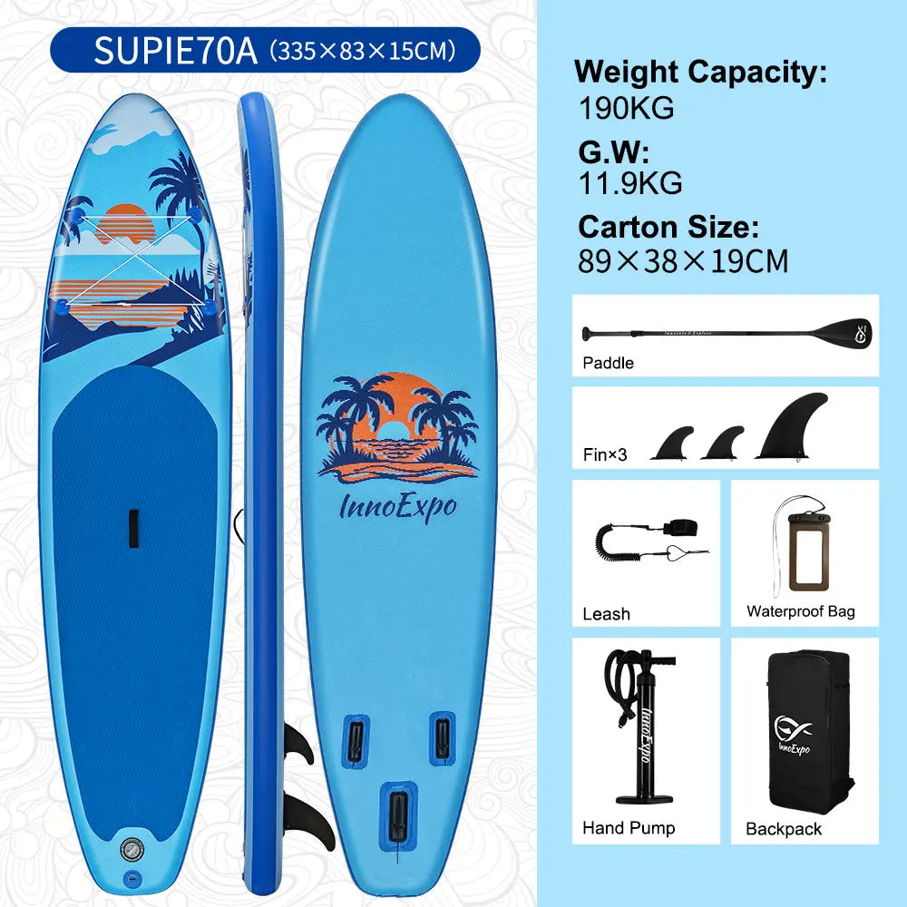 Uppblåsbart SUP-bräde InnoExpo med tillbehör – 320–350 cm