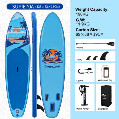 Uppblåsbart SUP-bräde InnoExpo med tillbehör – 320–350 cm