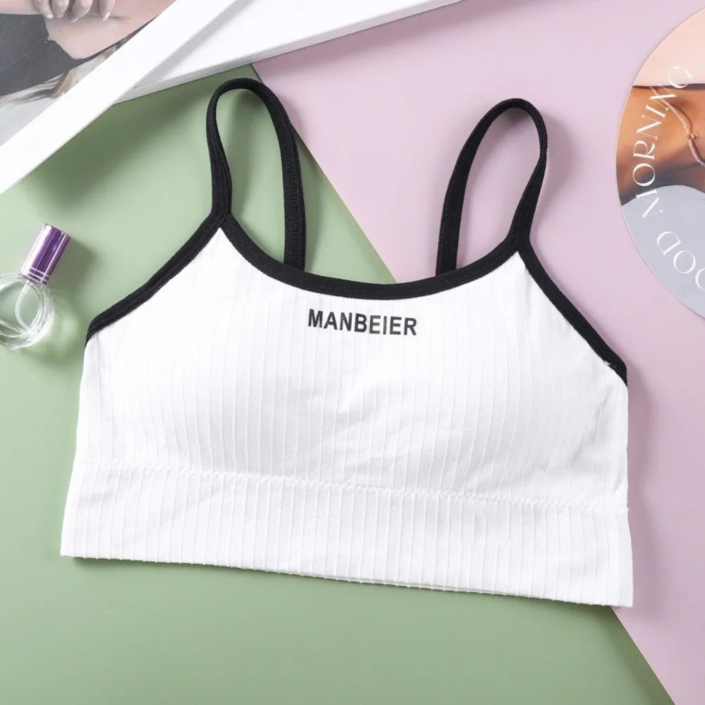 Solid Color Lingerie Wireless Bra Simple Elastic Brassiere for Women Underwear Seamless Bras Sport
