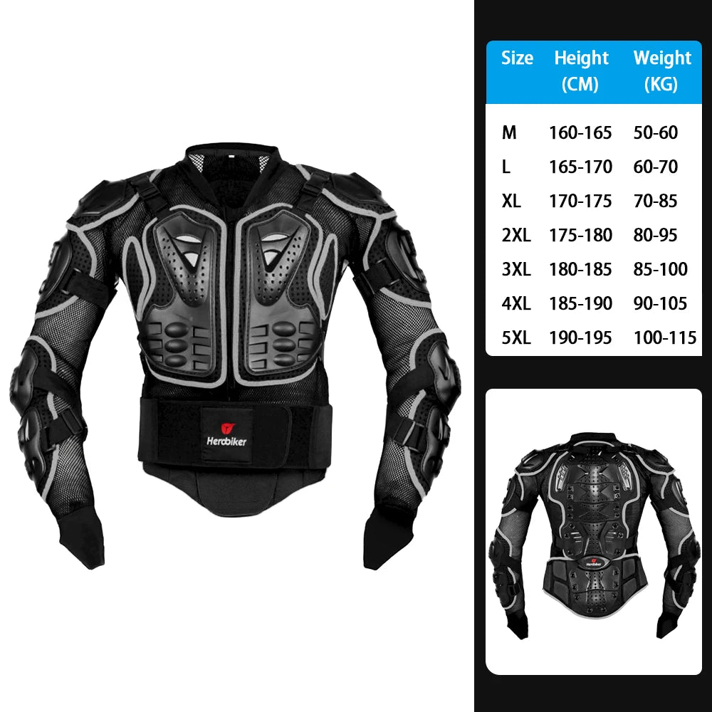Motorcycle Armor Anti-Fall Wear-Resistant Motorbike Body Armor Jackets Motocross Riding Equipment Back Chest Protector S-5XL