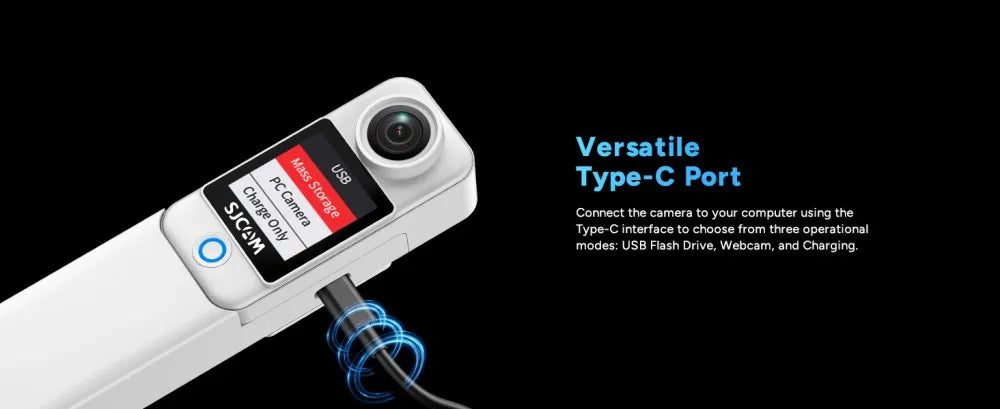 4K VLOGGING Camera C300 SJCAM With Mini Tripod Necklace, Long Battery Six-Axis Gyroscope Anti-Shake Sports Cam for Travel
