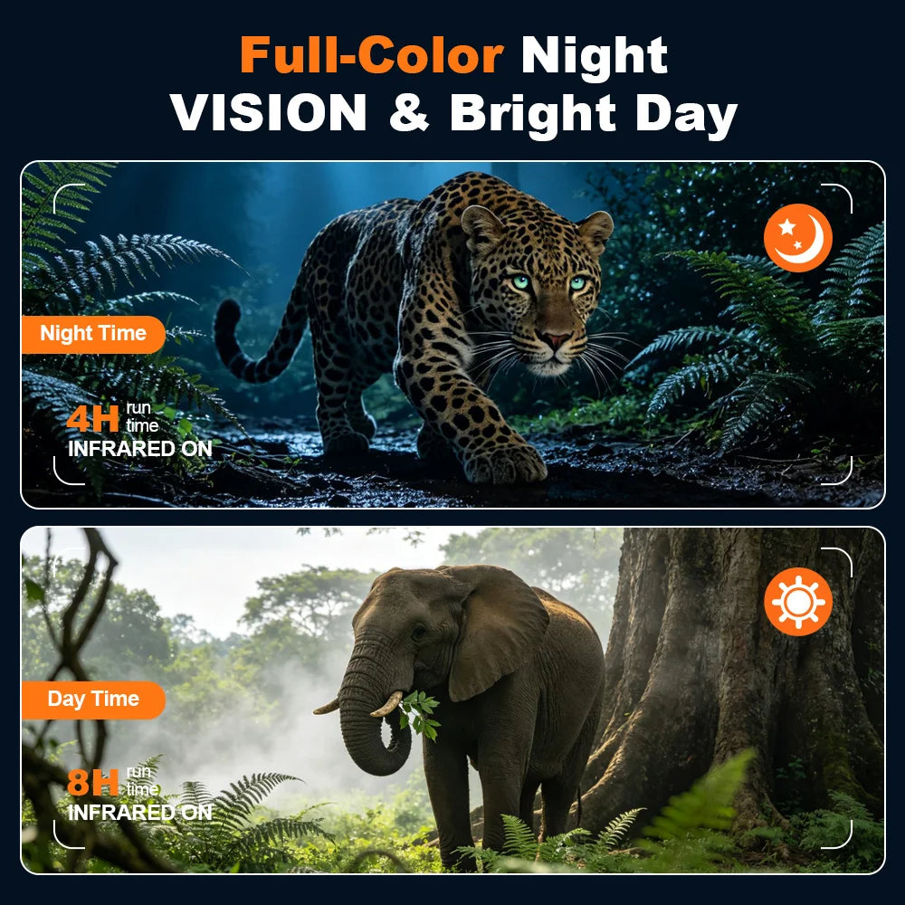 GTMEDIA V6 PRO Infrared 4K Night Vision Binoculars Goggles 8X Digital Zoom 300M Full Darkness Photo&Video Telescope for Hunting
