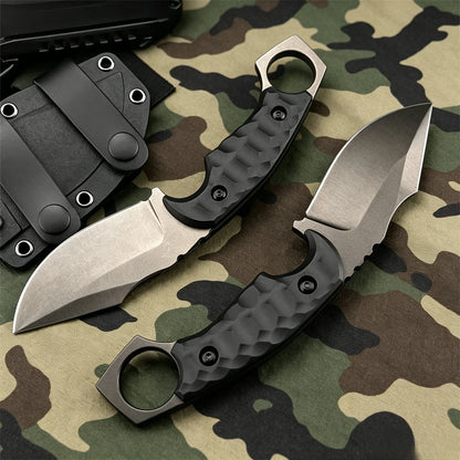 Multi-Purpose Fixed-Blade Knife, 5Cr13MoV Steel Nylon Fiber Handle with Sheath – Great for Jungle Survival and Outdoor Camping