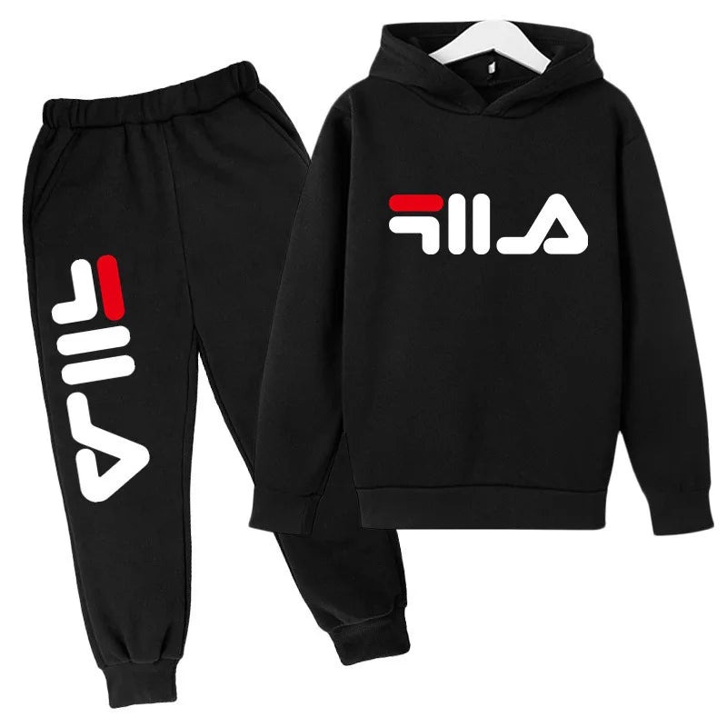 2025 Spring and Autumn Children's Boys and Girls Casual Sports Top + Pants 2-piece Girl Suit 3-14 Years Old Outdoor Jogging Suit