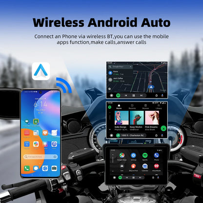 EKIY 7,0 tum trådlös CarPlay och Android Auto digital MC-display med GPS
