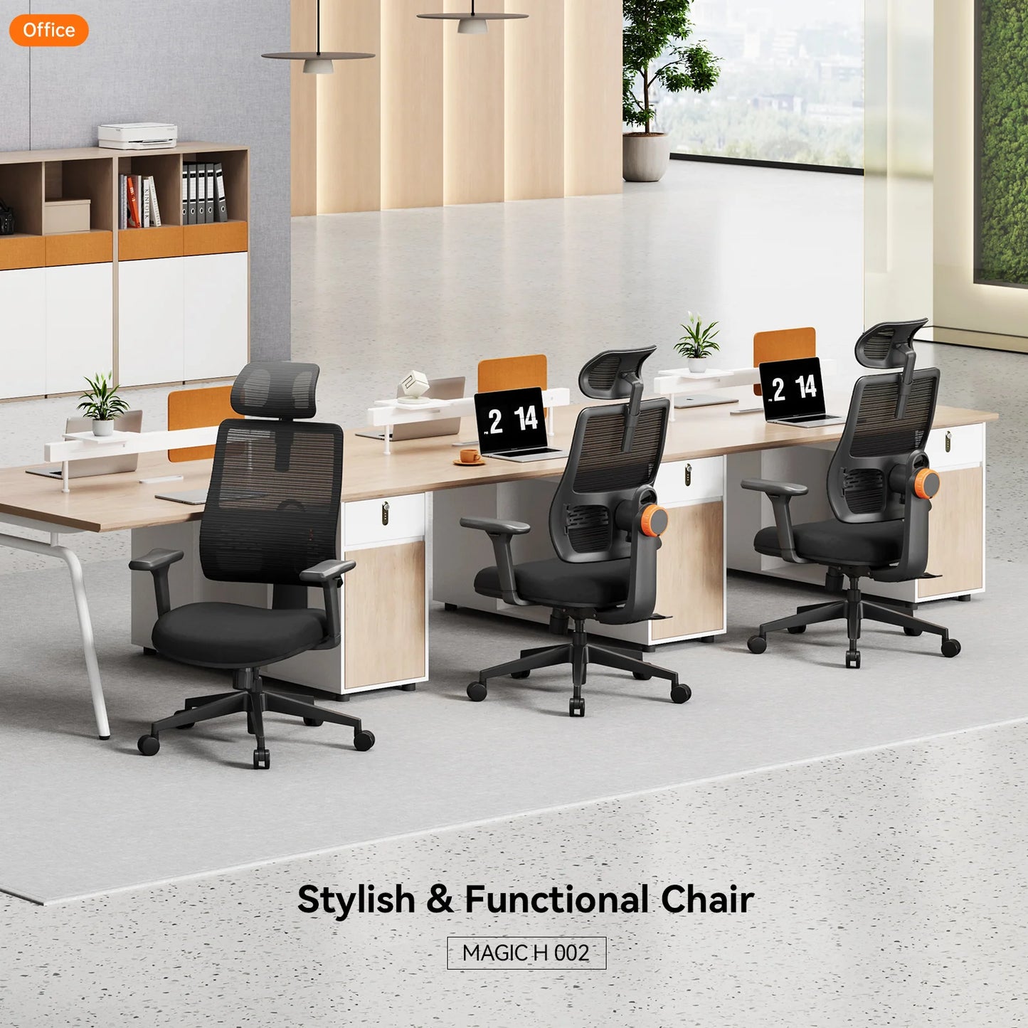 NEWTRAL Ergonomic Office Chair with Desktop,Adaptive Lower Back Support Gamer Chair,Adjustable Headrest Seat Depth Office Chair