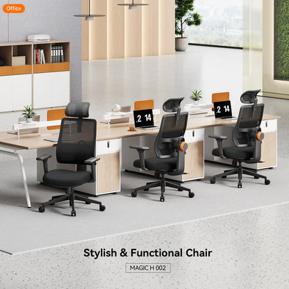 NEWTRAL Ergonomic Office Chair with Desktop,Adaptive Lower Back Support Gamer Chair,Adjustable Headrest Seat Depth Office Chair