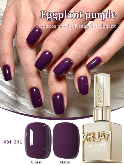 XEIJAYI 1Pc 15ML 13Colors to Choose From Pure Nail Polish Gel Nail Add Semi-Permanent Soak Off UV LED Construction Gel Varnish