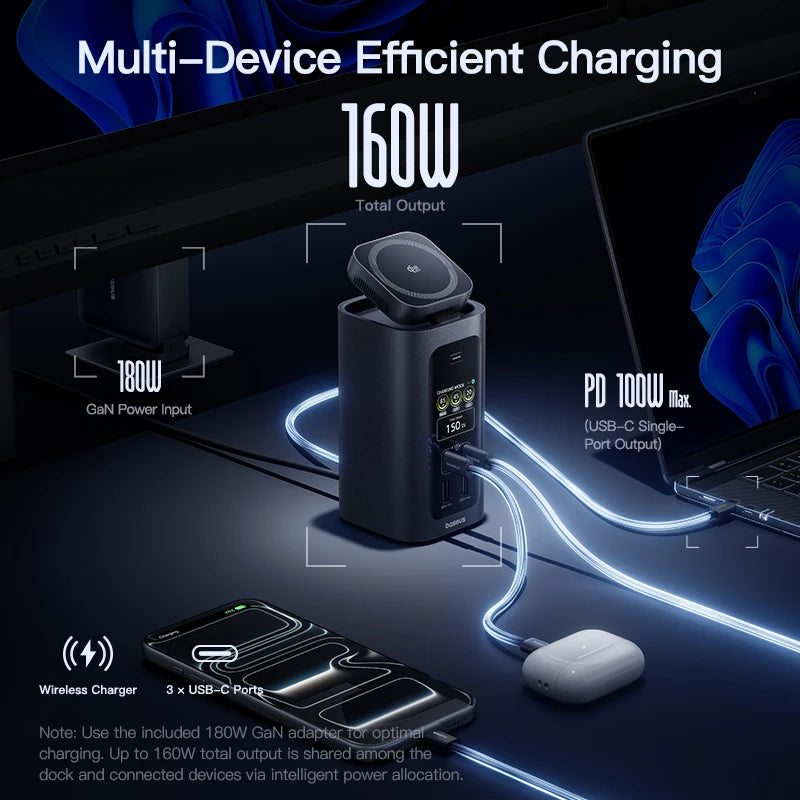 Baseus Spacemate RD1 Pro USB-C-docka – 11/12/15-i-1