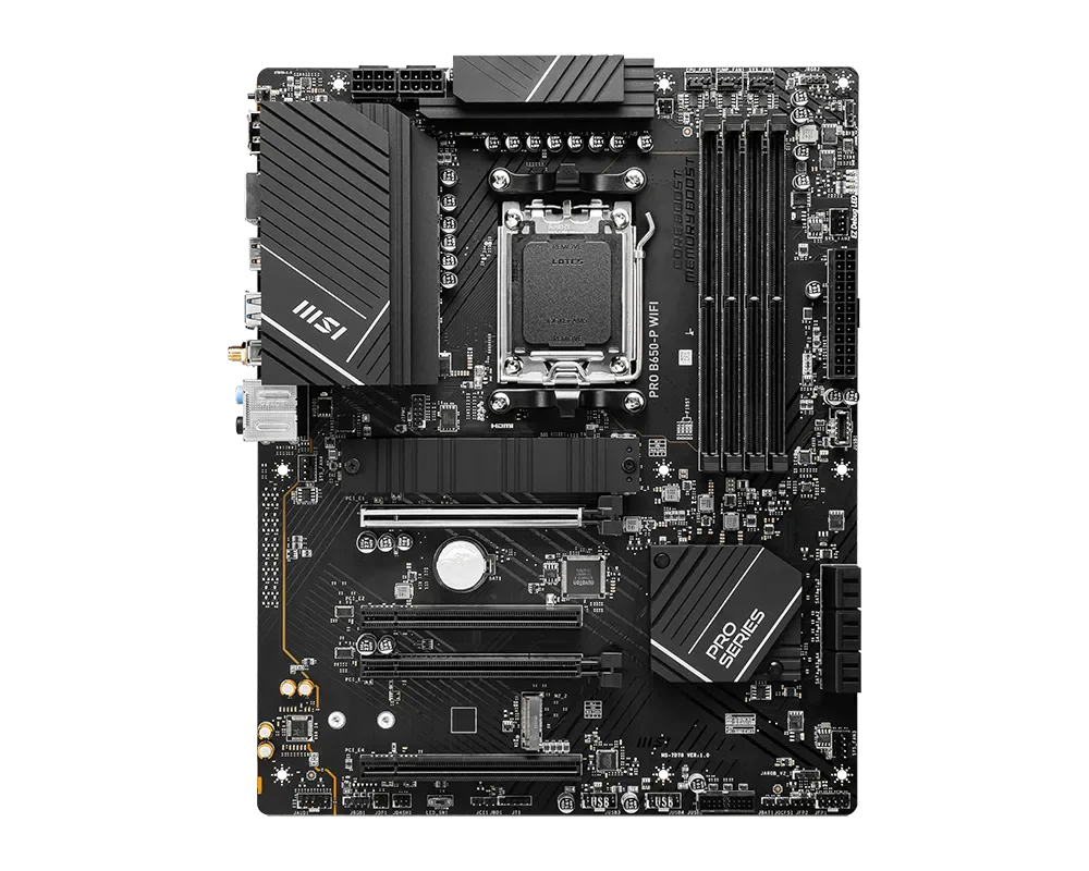 AMD B650 MSI PRO B650-P WIFI Motherboard AM5 CPU Support Ryzen 7 9800X3D 7 7800X3D 9 7950X 7 7700X 5 7600X Ram DDR5 M.2 ATX PC