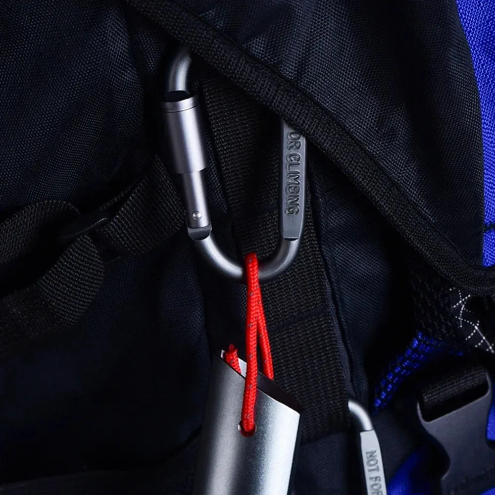 2-6PCS Carabiner Set For Key Camping Survival EDC Outdoor Keychain Clip  Alloy Aluminum Tactical Caribiner Hook Karabiners