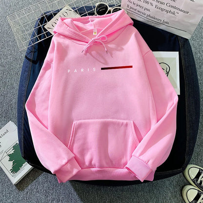 Paris Letter Womens Sweatshirts Printed Home Casual Hoodies Sports Pullover Tops Daily High Quality Woman Clothing Autumn Winter