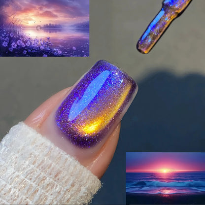 MIANEL Orion Nebula Cat Eye Gel Nail Polish Sparkling Crystal Shimmer Blue Purple Gold 2026 Spring/Summer Unique Special