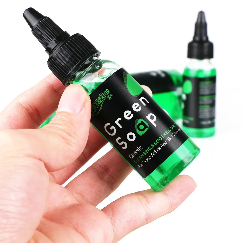 Ultra Concentrated Green Soap Tattoo Foaming Bottle – Tattoo Supplies for Tattoos, Piercings, Skin and Equipment Cleaning