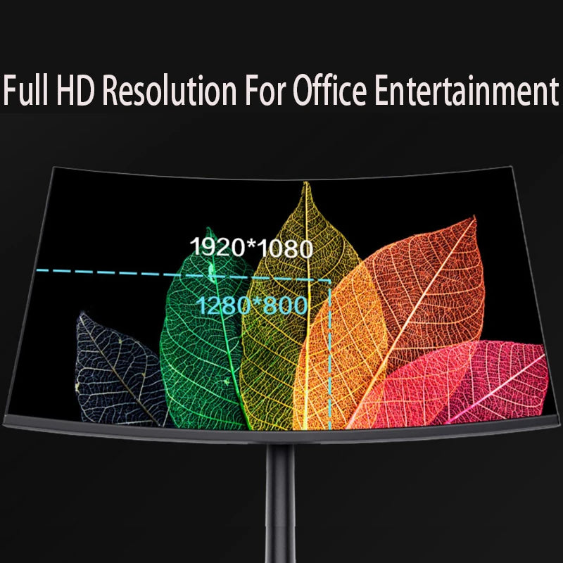FYHXele 27 Inch Curved Gaming Monitor 100Hz 2ms VA Panel FHD 1080P LED LCD Desktop PC Computer Display